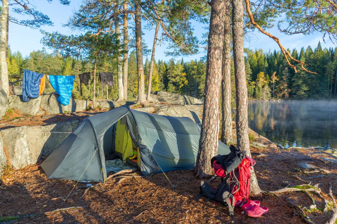 Orivedellä matkailija voi vaikkapa yöpyä teltassa.