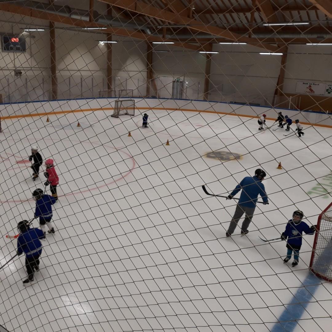 Fortunan joukkueen pelaajia harjoittelemassa. Oriveden jäähallissa.